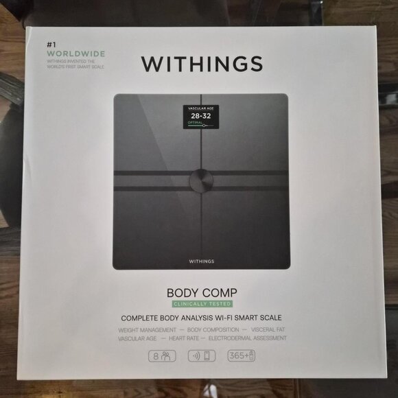 NEW Withings Body Comp Smart Scale – Body Composition + Cardiovascular Readings - Picture 1 of 3